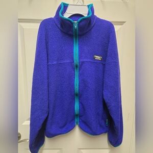 Vintage LL Bean Fleece Purple Jacket Full Zip Women Medium
